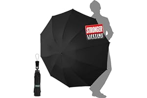 Chakipee Paraguas Plegable Antiviento Grande - Viento Invertido Automatico Mujeres y Hombres Grandes - xxl Resistente al Prueba de Viento Compacto con 10 Varillas 210T