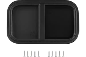 ACESUPEVER Wohnmobilfenster, Schwarz Caravan Seitenfenster 500x300mm Wohnwagen Fenster mit Bildschirm Getöntes Gehärtetes Glas für Wohnmobilanhänger Camper-Fenster