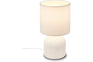 BRILONER - Bord med lampskärm, kabelbrytare, keramisk bas, lampa, sänglampa, bord, dekorativ halllampa, kontor, lä, vardagsru