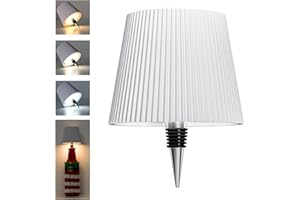 Beaeet Lampada da bottiglia LED da tavolo senza fili, con touch dimmerabile a 3 colori, ricaricabile USB-C, per camera da letto, terrazza, feste o campeggio – bianco