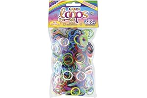 CRAZE LOOPS BAG 600 | Sachet de 600 Elastiques pour Bracelets Enfant , Kit Créatif Enfant Fabrication Bracelet elastique enfant, Colliers et Bagues