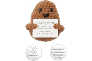 WLVINSON Patata positiva, patata positiva tedesca con Pocket Hug, regalo positivo, piccolo mutmutmacher, patate positive, mini bambola divertente per donne migliore amico