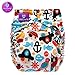 Produktbild Milovia Überhose (Prefold) - Tiny Pirates - Größe 2 One Size (4-16 kg) - Stoffwindelüberhose, Cover OS, Überhose für Prefolds, beste Qualität und super weicher Außenstoff