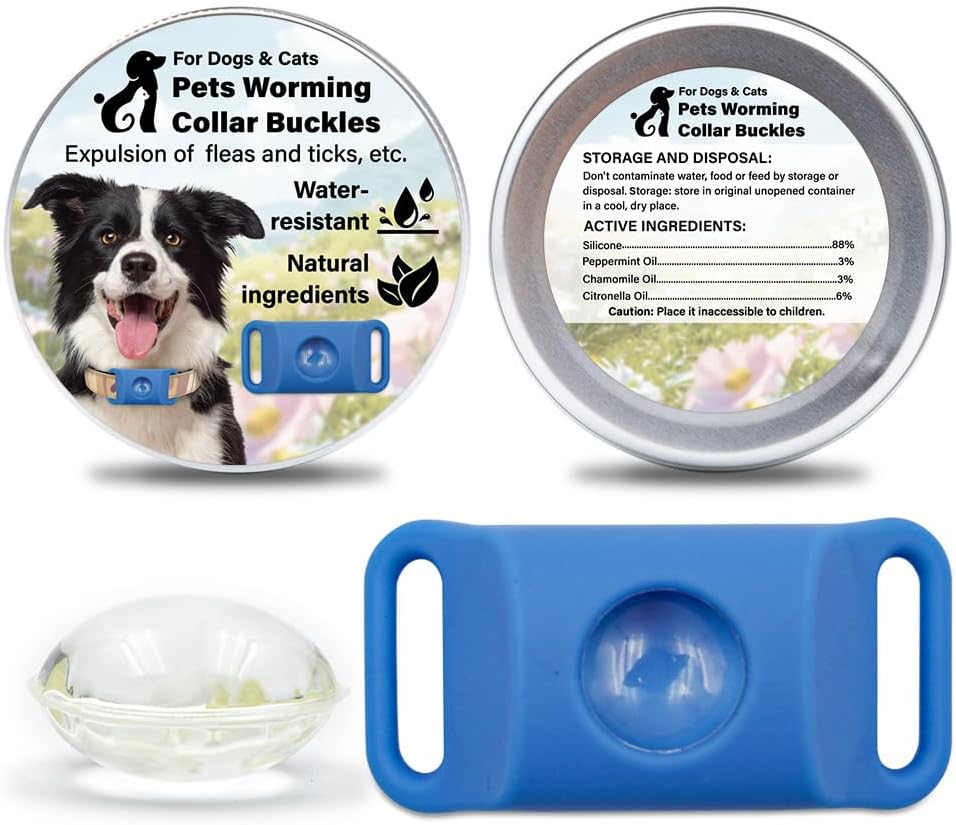Aquality Pets Collare Antiparassitario Naturale(Azzurro)