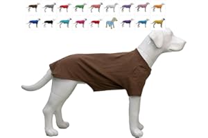 Lovelonglong Pet Clothing Dog Costumes Basic Blank T-Shirt Tee Shirts for Medium Small Dogs Coffee XL