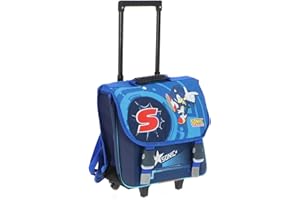 XAMIC la plume dorée Grand cartable à roulettes sonic 41cm primaire