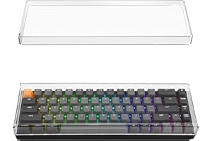 GEEKRIA RK Royal KLUDGE RK68 Housse Anti-poussière à 65% en Acrylique Transparent pour Clavier mécanique sans Fil à 68 Touches, Compatible avec Keychron K6 Bluetooth 5.1 mécanique sans Fil