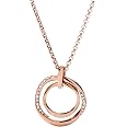 Collier Femme Fossil En Acier Inoxydable Noir | Fermoir Homard | Tailles 8 à 12 | Finition Combinée