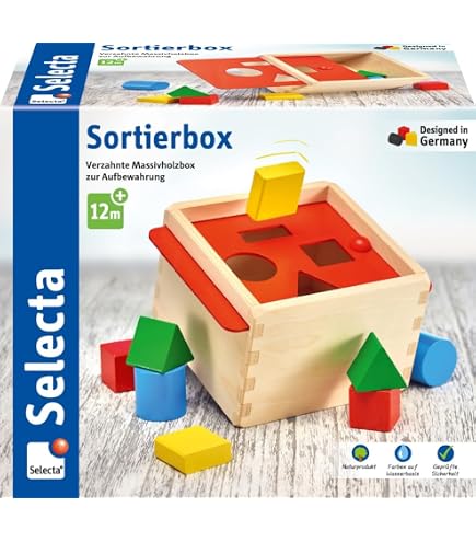 Selecta 61066 Culbuto Max – Jouet En Bois Qui Vacille Et Danse – Dès 1 An – Éveil Sensoriel Et Motricité – Fabrication Allemande