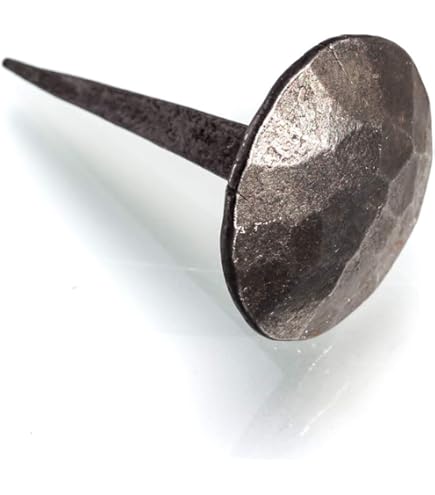 Ancien Dessous De Plat En Fer Forgé - Clous Assemblés - Style Art Nouveau - Diamètre 17,5 Cm - Gris