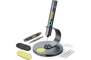 Fanttik T1 Max Kit saldatore senza fili, riscaldamento rapido 7s (200°C-450°C), spegnimento automatico, 4 punte per saldatura C210, supporto girevole a 360° per riparazioni di precisione