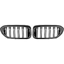 Sport Doppelsteg Nieren Kühlergrill Glanz Schwarz Für BMW 5er