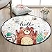 Produktbild WW Teppich runden Matratzen Cartoon Kinder 'S Matratzen Schlafzimmer Zimmer Nachttisch Teppich Wohnzimmer verdickt Teppich Home Computer Kissen,Durchmesser 100 cm,CCC