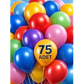 Renkli Balon 75 Li Karışık Renk Parti Doğum G&uuml;n&uuml; Kutlama &Ouml;zel G&uuml;nler