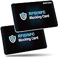 Confezione Da 2 Carte Protettive RFID/NFC | Blocca Segnali Per Carte Di Credito E Passaporto, Sottile Con Design Mappa Del Mondo, Anti Furto D'Identità