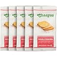 Chaayos Masala Khakhra Whole Wheat Crips, travel friendly Snacks, tea snacks (35 grams x pack of 5)