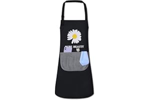 ZONEKEY Delantal Cocina Impermeable Delantal PVC Profesional Masterchef Con la Función de Limpiar las Manos Para Mujer y Hombre