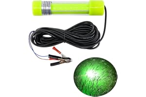 Shaddock Underwater Fishing Light Lure Bait Finder Night Light 21.5W Fishing Boat Submersible Deep Drop Fishing Lamp Fishing Bait Attrant,12V-24V with 6M Cord