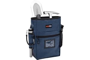 WISEPRO Metal Detecting Finds Bag, Multi-Purpose Digger Tools Pouch Bag for PinPointer - Heavy Duty Metal Detector Accessory (Blue)