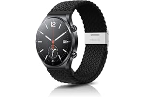 ZoRoll 22mm pasek do zegarka Xiaomi S1 Pro/Watch S1/Watch S1 Active/Mi Watch, pleciony nylonowy pasek do Garmin Forerunner 265/Venu 2/Amazfit GTR 4/Huawei Watch Buds/Watch GT 3 Pro 46mm - czarny