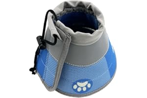 UOPMQGB Halskrause Katze,Weich Einstellbarer Halskrause,Wiederherstellung Halsband Weich Kragen Cone Nach Operation und Verletzungen für Welpen, Kleine Hunde und Katzen (M,blau)