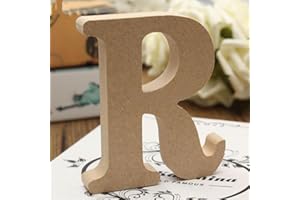 Gspirit Decorativo De Madera Letras, Original Color 26 Alfabeto Madera Letras para Ombre para niños Cumpleaños Fiesta Boda Casa (R)