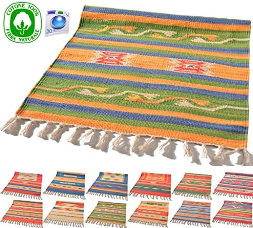 Fantasy Casablanca Kilim Rug Cotton Washable Bathroom Kitchen 50 X 90 Cm 60 x 140 cm Various Colours and Designs Machine Washable 30 ° Double Face 60 x 140 cm Design 11