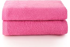 Top Towel - Plus - Lot de 2 Serviettes de Bidet - Serviettes de Bain - Petites Serviettes - 100% Coton - 400 g/m² - Dimensions 30 x 50 cm - Fraise
