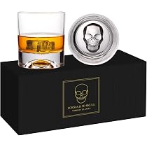 Lot De 4 Verres à Whisky Tête De Mort - Design Skull Double Paroi - Idée Cadeau Homme Anniversaire Noël - 6