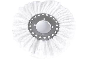 Gemini_mall® Tête de balai de rechange en microfibre pour serpillère rotative à 360° (Blanc)