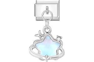 GREENYRE Italian Charm Bracelet,Gold Silber 9mm Italian Style Charms für Damen mit Anhänger,DIY Abnehmbar Module für Italienische Armbänder,Armband für Armketten,Geschenke für Freund/Familie