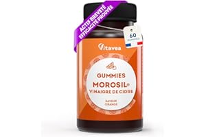 Gummies Morosil® 400 mg et Vinaigre de Cidre - Efficacité Scientifiquement Prouvée du Morosil®, Actif Breveté - Saveur Orange - Convient aux Vegans - 60 unités - Vitavea