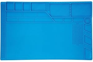 Minadax Tapis de soudure XXL - 55 x 35 cm - En silicone - Résistant à la chaleur - Antidérapant