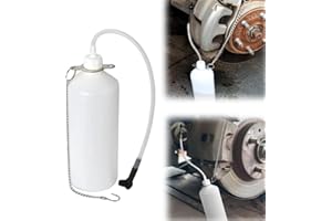 Casenly Flacone di Raccolta del Liquido Freni 1L, Spurgo Freno Bottiglia con Tubo Flessibile 25cm e Raccordo in Gomma, Apparecchiatura per Spurgo Freni, Kit Spurgo Freni Auto per Cambio Olio Scarico