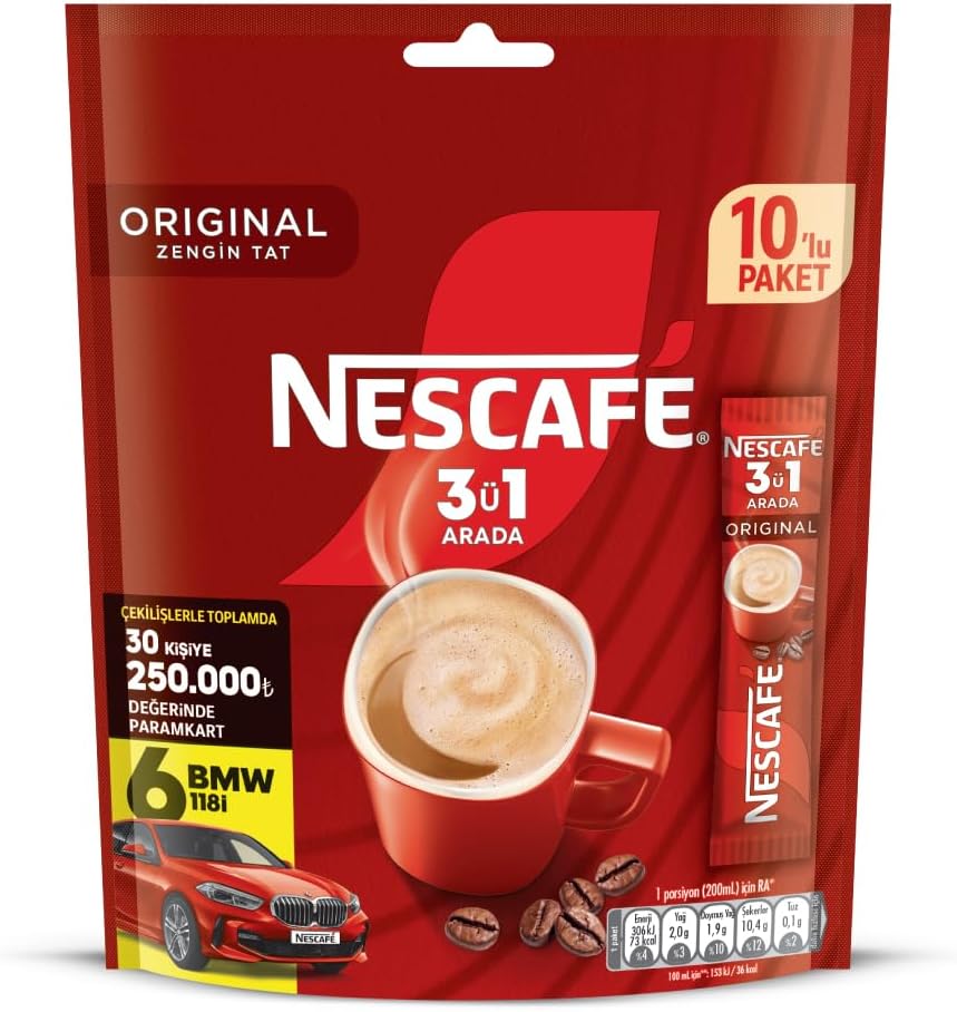 Nescafe 3ü1 Arada 10'lu paket