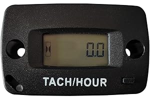 HonorMeet Tachymètre numérique à piles,compteur d'heures et de tours/minute pour petit moteur, rappel d'entretien pour moteur à gaz de tracteur de jardin,tronçonneuse,générateur,moto,moteur hors-bord