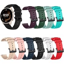 WoPail Leder Armband 20mm Für Garmin, Samsung, Huawei Smartwatches - Schlank, Weiß, Ersatzarmband Damen