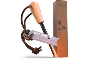 ‎BUSH GEAR Bush Gear Feuerstahl Outdoor XXL - Extremer Funkenflug - Magnesium Feuerstarter Set - Bis zu 20.000x zünden, Feuerstein für Survival, Zuhause, Camping und Bushcraft Abenteuer