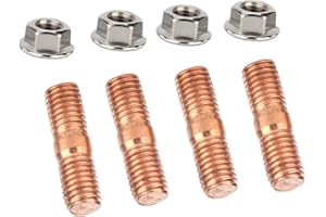 YMIKO M10x1.50 Roscado T3 T4 T6 Turbo Tornillo y tuercas Kit de espárrago turbo de alta resistencia Tuercas de brida Juego de 4