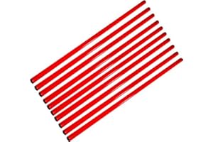 BOJE SPORT Agility Sport pour Chiens - Lot de 10 Jalons, Longueur 100 cm, Ø 25 mm, Rouge - 10x 100r