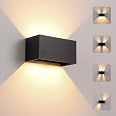 CANMEIJIA 2 Pezzi Applique da Esterno, 12W Lampade da Esterno IP65 3000K Lampada da Parete Ad angolo Regolabile, Bianca, per Portico, Soggiorno E camera da Letto
