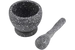 TOMOTATO Mortar and Pestle Set, 9 x 11cm Mortar + 17.5cm Pestle, Manual Plastic Garlic Grinder Mini Pestle and Mortar Grinding Tool for Grind Spices, Powder Pesto(#4)