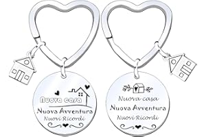 MNBVBV Portachiavi Casa Nuova Coppia, Scritte Dolce Casa Biglietto d'auguri, 2 Pezzi Portachiavi Regalo di Inaugurazione della Casa Nuova, Portachiavi Coppia Regalo per Prima Casa Felice