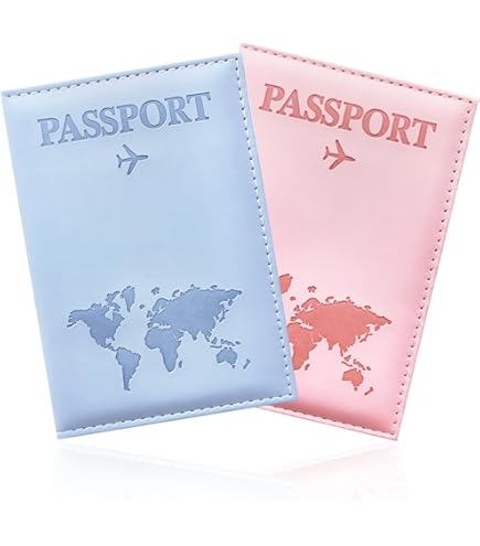 Etichette Bagagli E Portapassaporto Flintronic - Set 2 Pezzi In Pelle PU, Bianco E Grigio - Foto 8