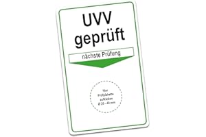 ‎FINEST FOLIA Finest Folia Aufkleber Set UVV geprüft nächste Prüfung Plaketten Grundplaketten Prüfplaketten 2022-2027 Prüfetiketten PVC Vinyl Folie selbstklebend R179 (50 Stück, Grundplaketten)