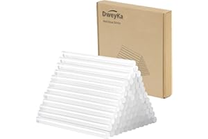 Dweyka 100 Pack Hot Glue Sticks 11mm x 100mm, Hot Melt Glue Gun Sticks, Perfect for DIY Craft Projects and Sealing (100 Pack, 11mm x 100mm)