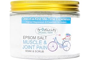 TRADICITY ORGANIC FARM Sales Epsom Dolencias Musculares & Articulares. Disfruta de una Experiencia Única con Sales de Magnesio (Epsom) & Aceites Esenciales. Experiencia Superior. Sales SPA - 17 Tipos a Elegir - 500g