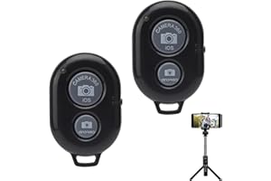 UOCAI 2 mandos a distancia Bluetooth, disparador y remoto para cámara y teléfono móvil, control remoto Bluetooth universal para selfies y cámaras de teléfono