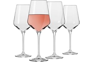 ‎KROSNO Krosno Duże kieliszki do białego wina | Komplet 4 sztuk | 390 ml | Kolekcja Avant-garde | Idealne do domu, restauracji i na przyjęcia | Można myć w zmywarce | Bezołowiowe szkło kryształowe