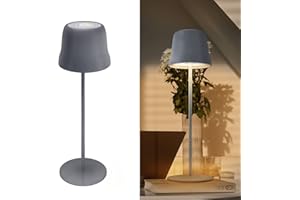 FUYO Lampada da tavolo a LED a batteria, per interni ed esterno, dimmerabile, senza fili, ricaricabile, con interruttore touch protezione IP45 per camera da letto, bar, casa decorazione